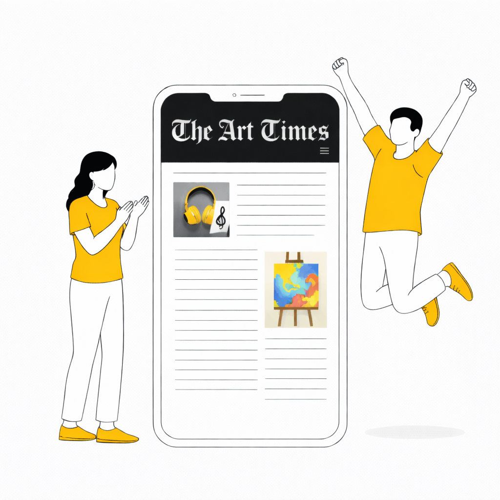 Art Times publication — your article goes live with an author page and professional visibility