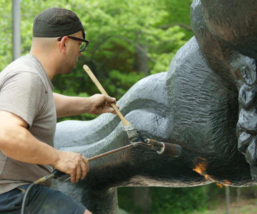 the art times artwork conservation preparation protection museum Outdoor Sculpture