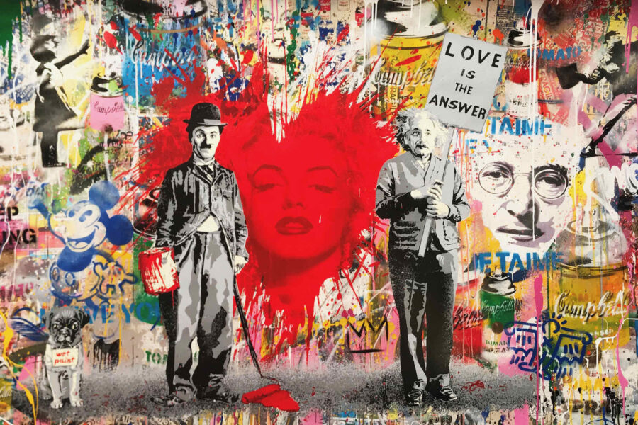 Einstein-Chaplin-Pixalot_Wall_Art_lifestyle